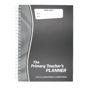 The Primary Teacher's Planner 2026-27 Wiro Bound - Charcoal